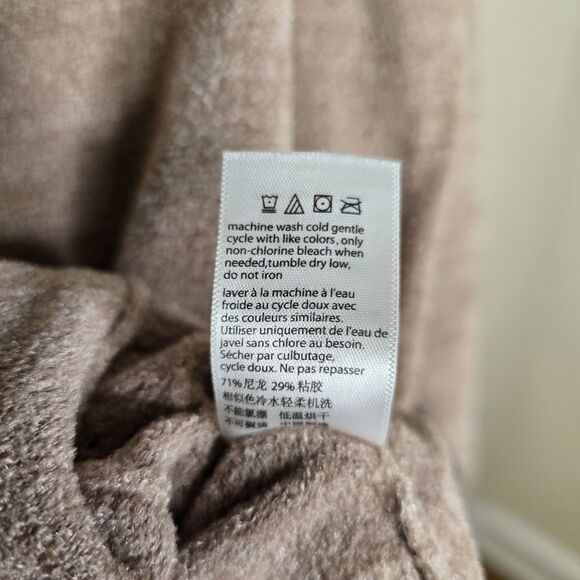 Barefoot Dreams Cozychic Ultra Lite Dockside Pullover Knit Sweater Tan Size L - Picture 7 of 11